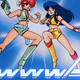 Kei and Yuri, the protagonists of Dirty Pair, pose ready for a new mission.